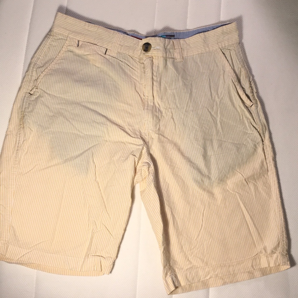 Size 32 Yellow and White Striped Short